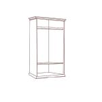 Шкаф Лоренцо 2-х дверный с зеркалами, пудра