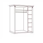 Шкаф Joconda 3-х дверный с зеркалами, Бьянко Шкаф Joconda 3-х дверный с зеркалами, Бьянко