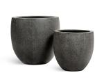 Кашпо чаша, тёмно-серый камень Кашпо чаша, тёмно-серый камень